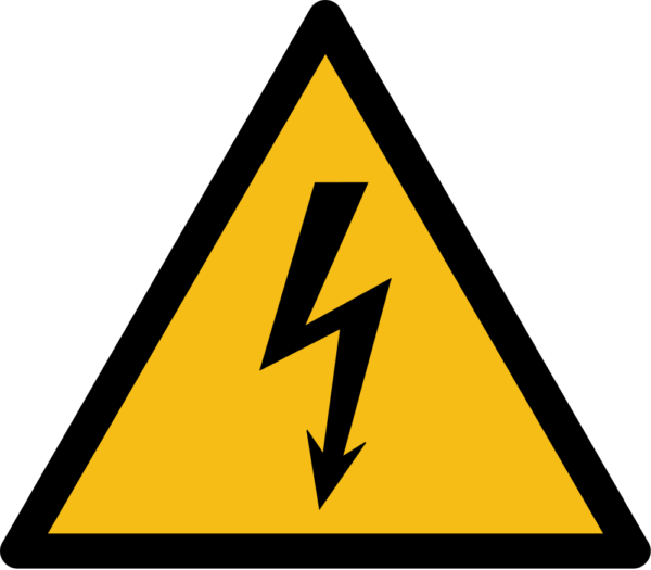 warnung vor elektrischer spannung